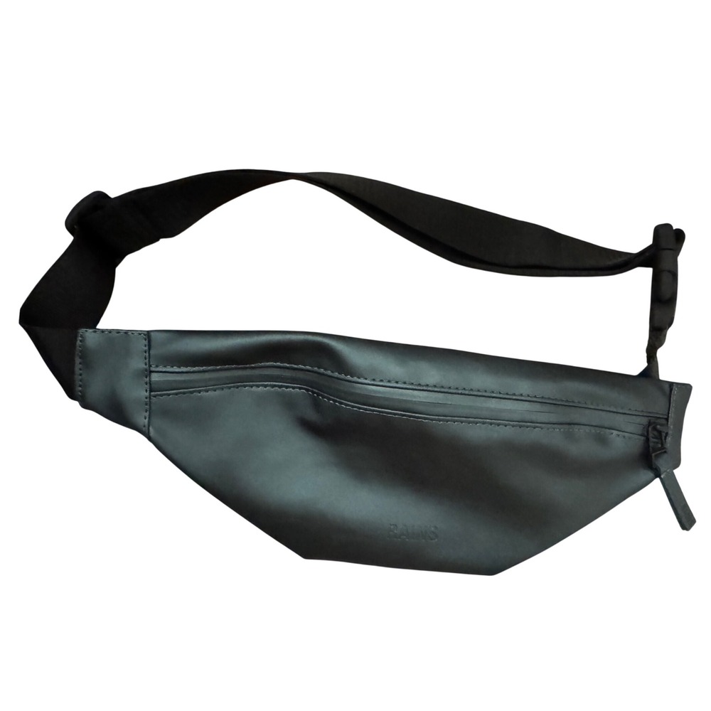Rains Bum Bag Mini Black Waterproof Waist Pack Belt Bag Adjustable Strap